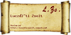 Luczáti Zsolt névjegykártya